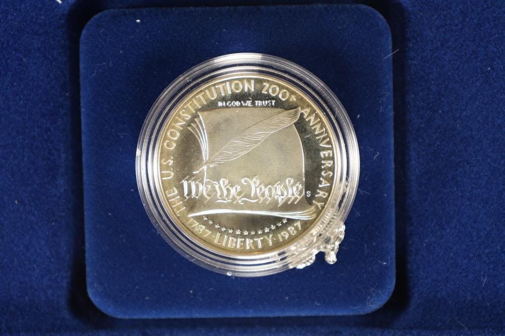 1987-S U.S. CONSTITUTION SILVER $1 COIN, ORIGINAL (1 of 3)