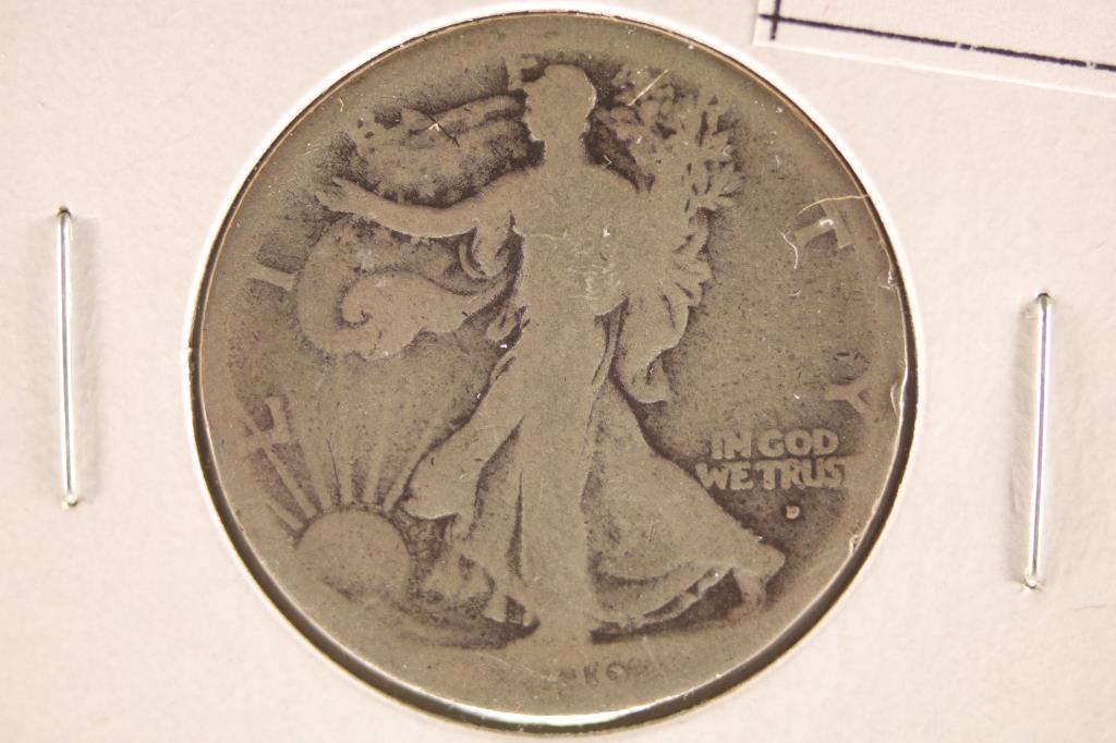1916-D OBV. SILVER WALKING LIBERTY HALF DOLLAR (1 of 2)