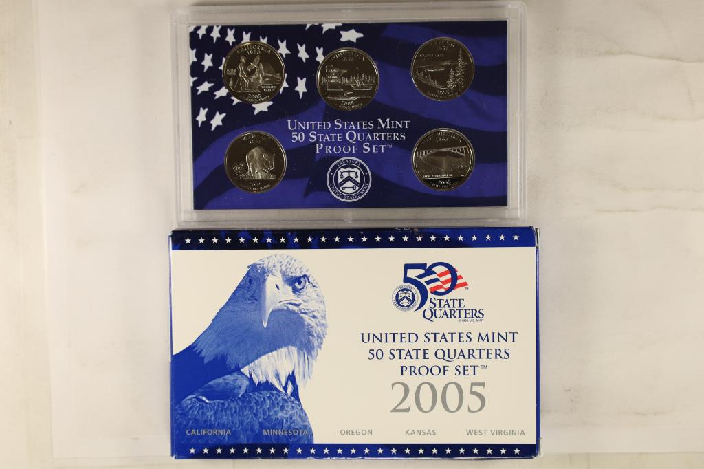 2005 US 50 STATE QUARTERS PROOF SET WITH BOX (1 of 2)