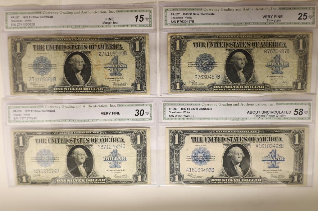 4-1923 CGA GRADED $1 SILVER CERTIFICATE HORSE (1 of 2)