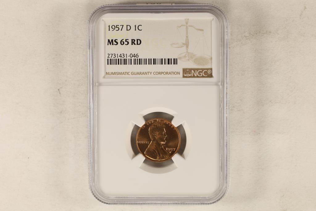 1957-D LINCOLN CENT NGC MS67RD (1 of 2)