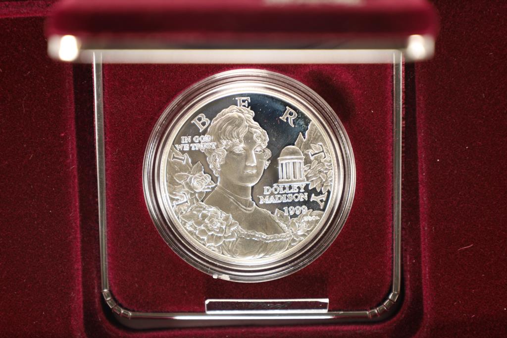 1999-P DOLLEY MADISON PROOF SILVER DOLLAR (1 of 3)