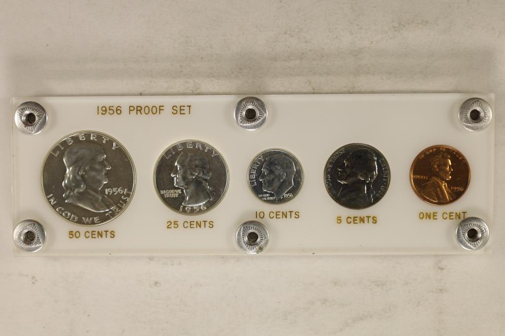 1956 US SILVER PROOF SET IN PLASTIC HOLDER (1 of 2)