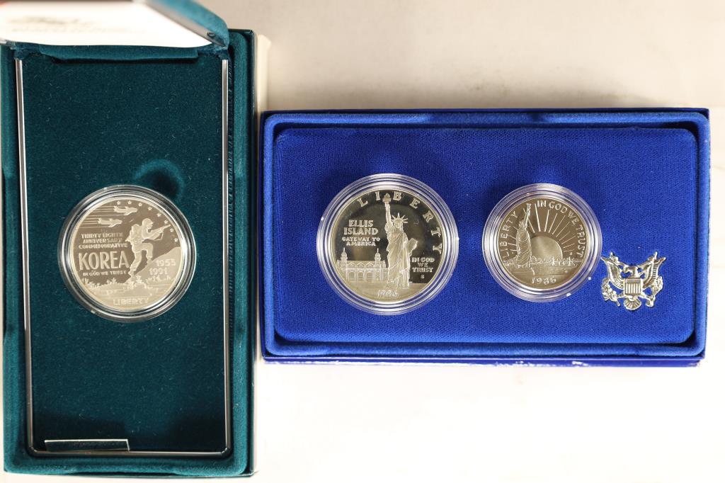2-US $1 SILVER COMMEMORATIVE SETS: 1986 2 COIN (1 of 3)