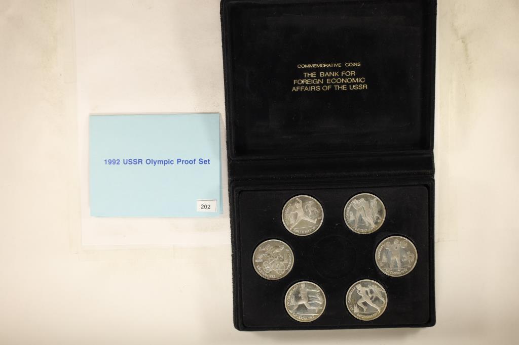 1992 Ussr Official 6 Coin Commemorative Proof Set