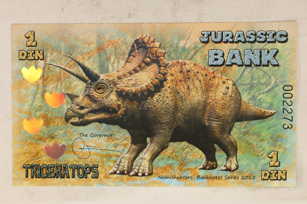 2015 JURASSIC 1 DIN CRISP UNC COLORIZED POLYMER (1 of 2)