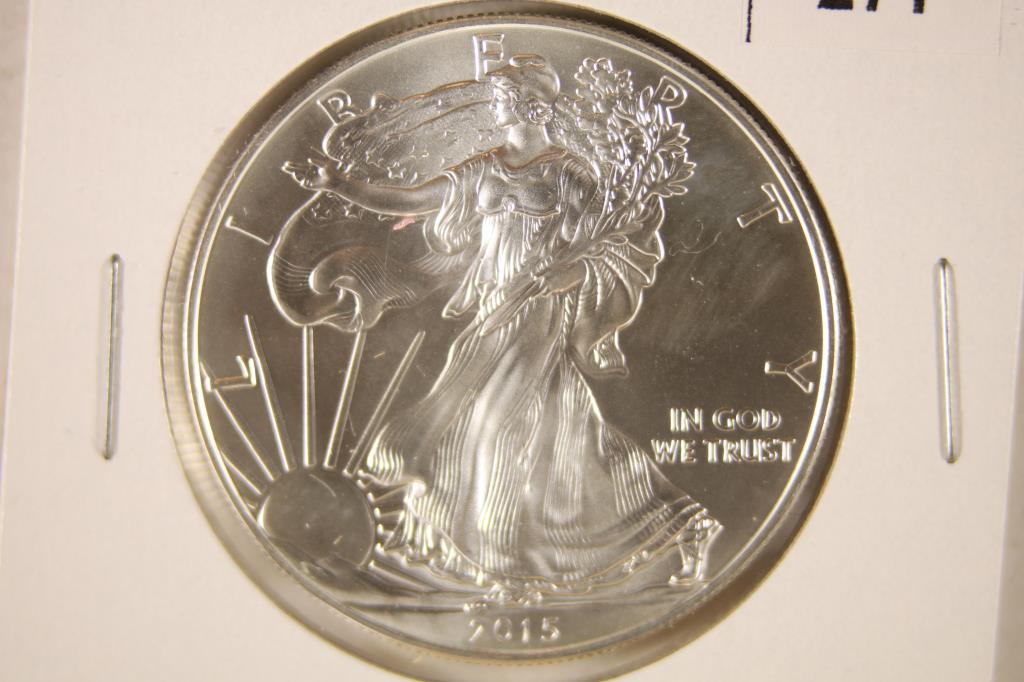 2015 AMERICAN SILVER EAGLE. BRILLIANT UNC (1 of 2)