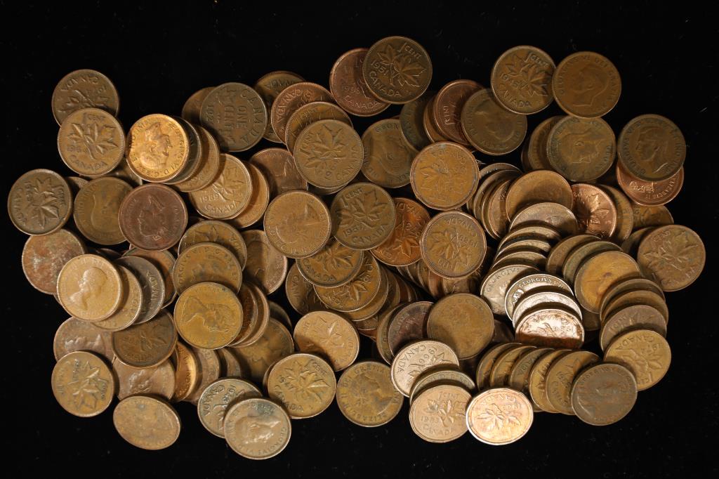 150 CANADA ONE CENT COINS: 1920-2001 (1 of 1)