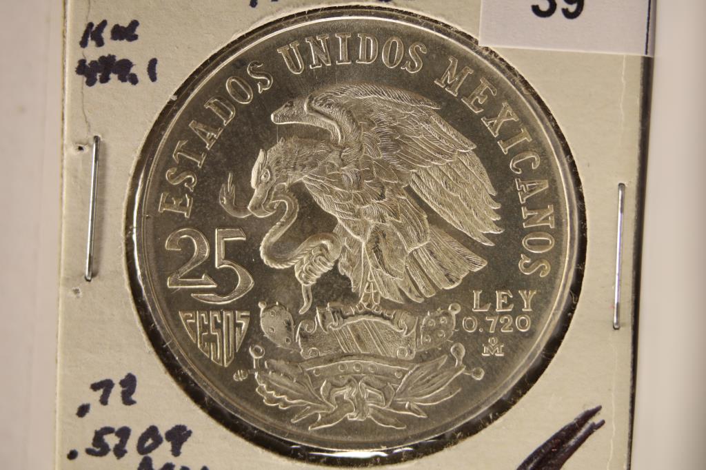 1968 MEXICO OLYMPIC 25 PESO SILVER COIN (1 of 2)