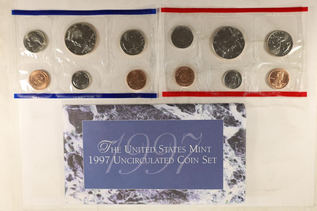 1997 US MINT SET (UNC) P/D (WITH ENVELOPE) (1 of 2)