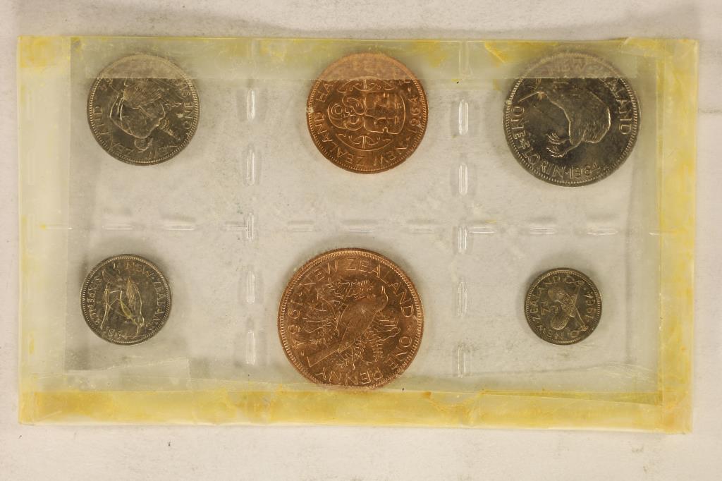 1964 NEW ZEALAND 6 COIN MINT SET (1 of 2)