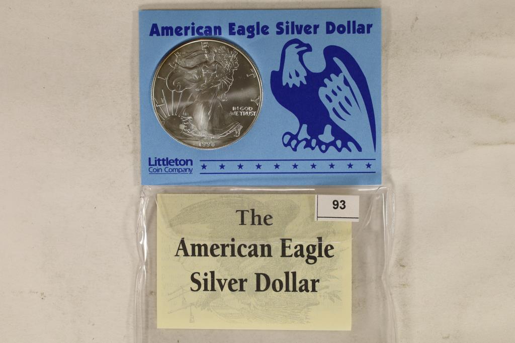 1998 AMERICAN SILVER EAGLE BRILLIANT UNC (1 of 2)
