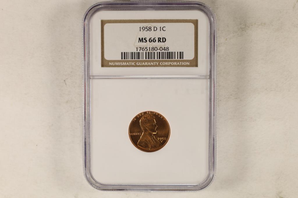 1958-D LINCOLN CENT NGC MS66RD (1 of 2)