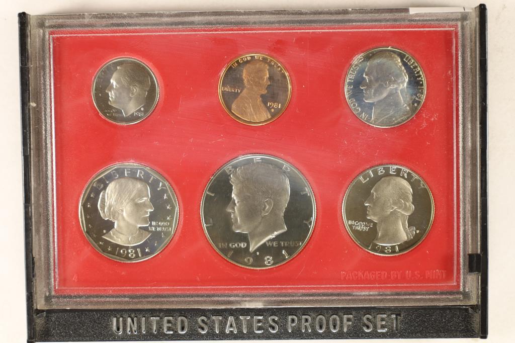 1981 US PROOF SET (WITHOUT BOX) CLEAR "S" (1 of 2)