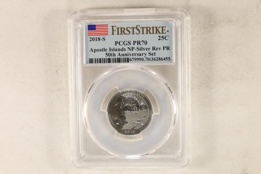 2018-S SILVER APOSTLE ISLANDS N.P. QUARTER PCGS (1 of 2)