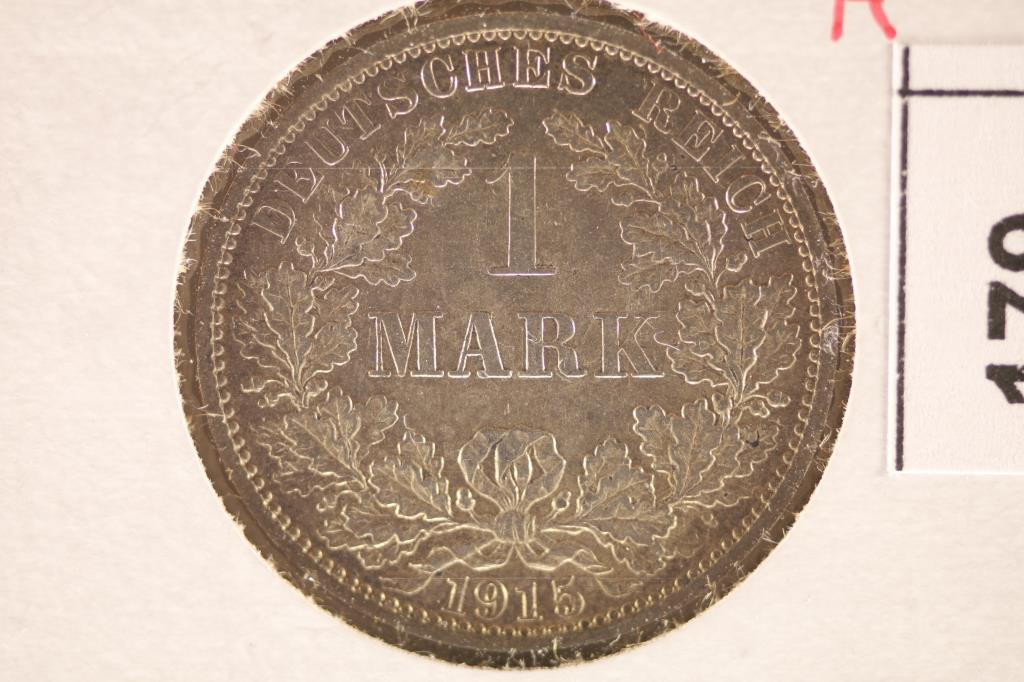 1915-A GERMAN SILVER 1 MARK COIN .1608 OZ. ASW (1 of 2)