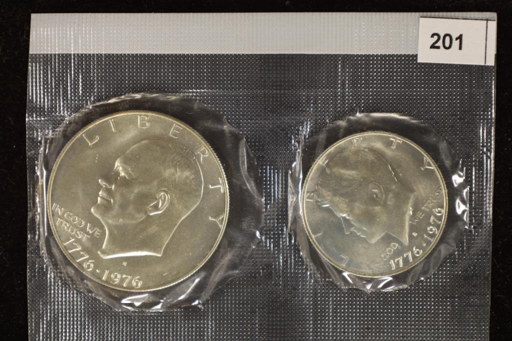 1976-S IKE DOLLAR & KENNEDY HALF DOLLAR (1 of 2)