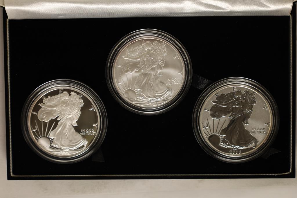 2006 AMERICAN SILVER EAGLE 3 COIN 20TH ANNIVERSARY (1 of 5)