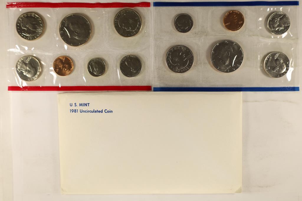 1981 US MINT SET (UNC) P/D/S (WITH ENVELOPE) (1 of 2)