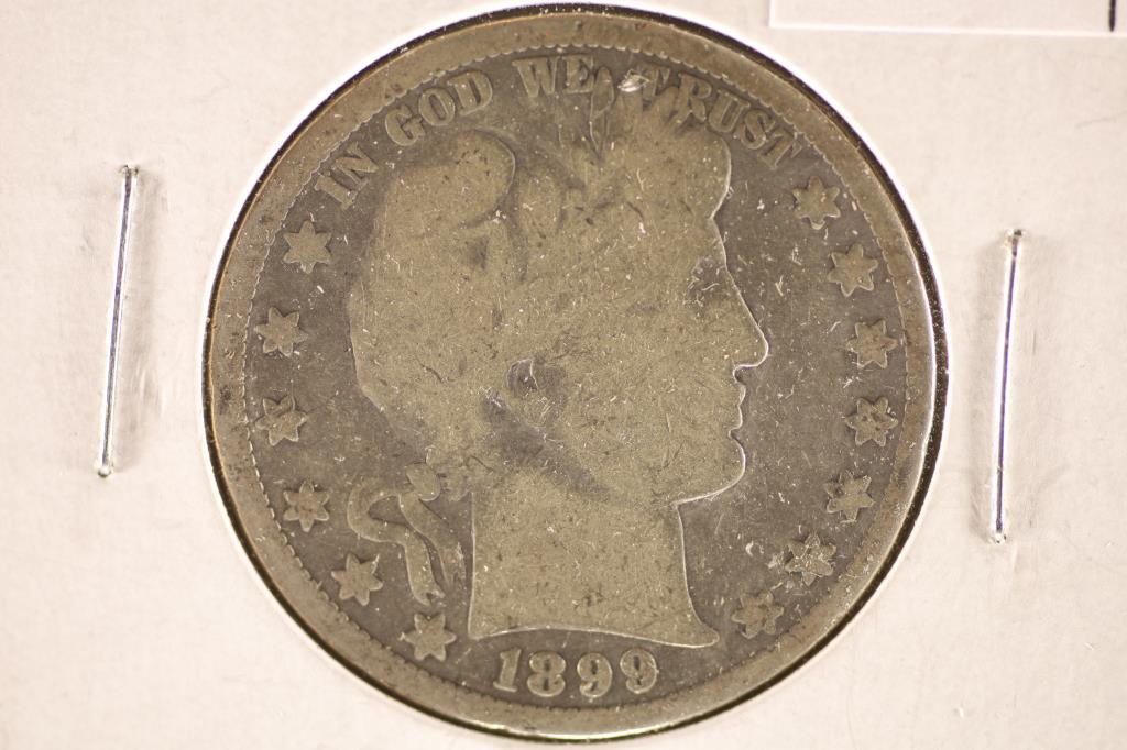 1899 SILVER BARBER HALF DOLLAR (1 of 2)