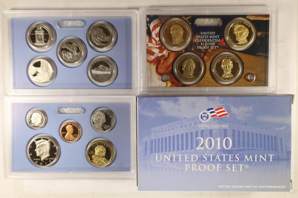 2010 US PROOF SET (WITH BOX) 14 PIECES (1 of 2)