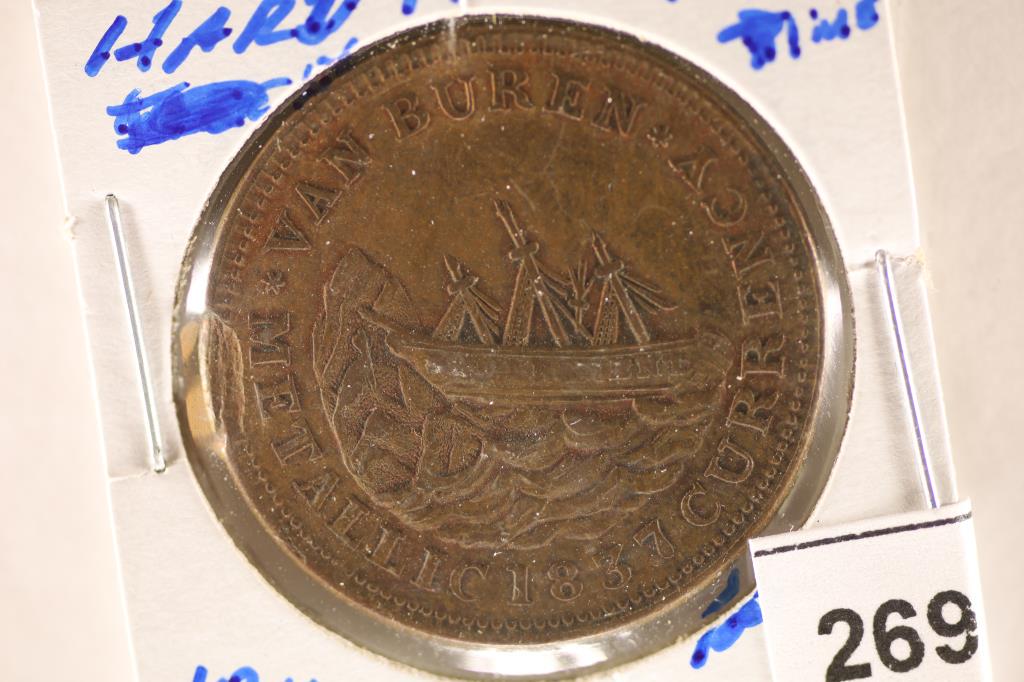 1841 HARD TIMES TOKEN WEBSTER CREDIT CURRENCY (1 of 2)
