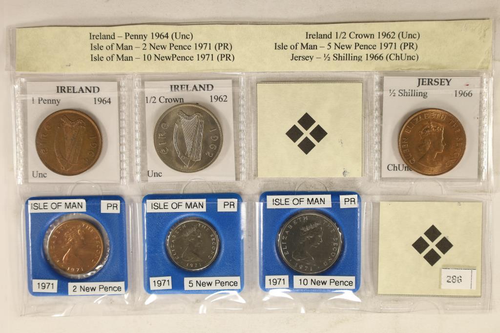 6 COIN EUROPE, ITALY, ISLE OF MAN & JERSEY (1 of 3)