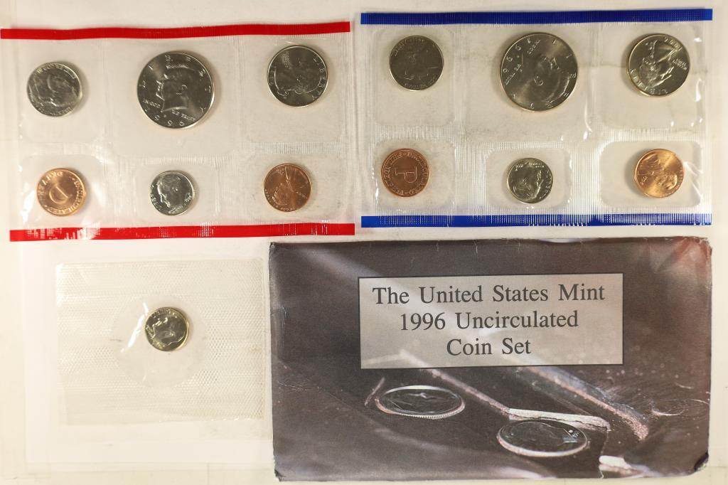 1996 US MINT SET (UNC) P/D (WITH ENVELOPE) (1 of 2)