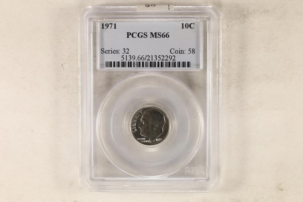 1971 ROOSEVELT DIME PCGS MS66 (1 of 2)