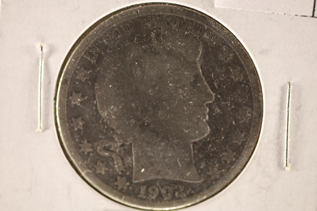 1902 SILVER BARBER HALF DOLLAR (1 of 2)
