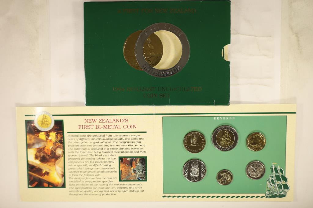 1994 NEW ZEALAND BRILLIANT UNC COIN SET H.M.S. (1 of 4)