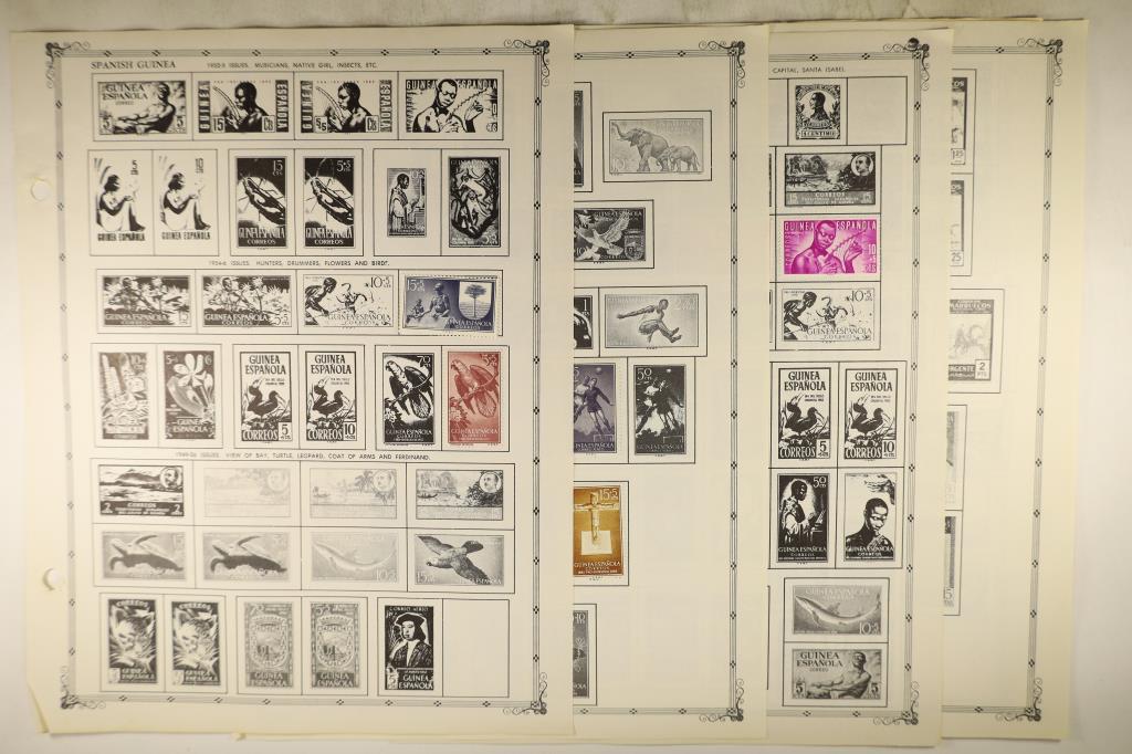 5 STAMP PAGES: SPANISH GUINEA, SPANISH MOROCCO (1 of 6)