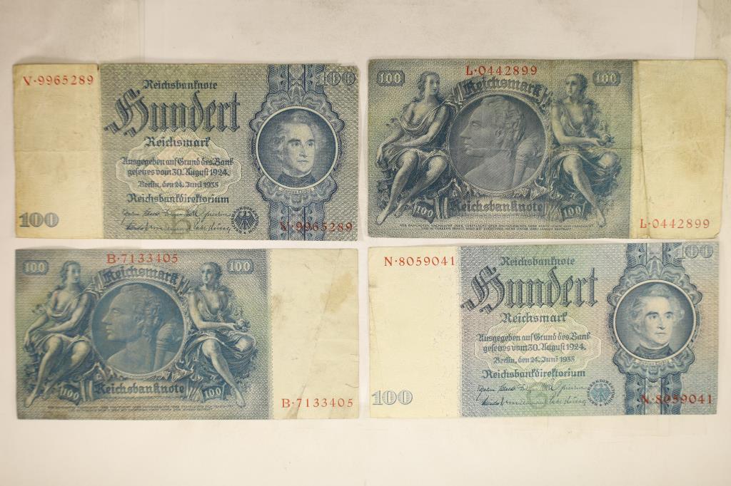 4-1924 GERMAN 100 MARK BANK NOTES (1 of 2)