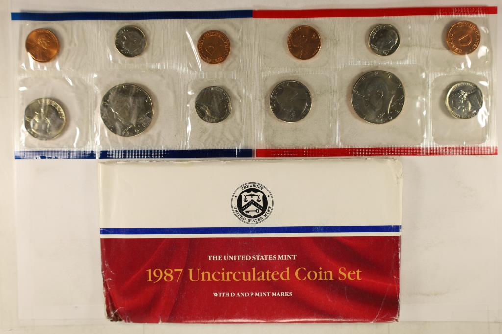 1987 US MINT SET (UNC) P/D (WITH ENVELOPE) (1 of 2)