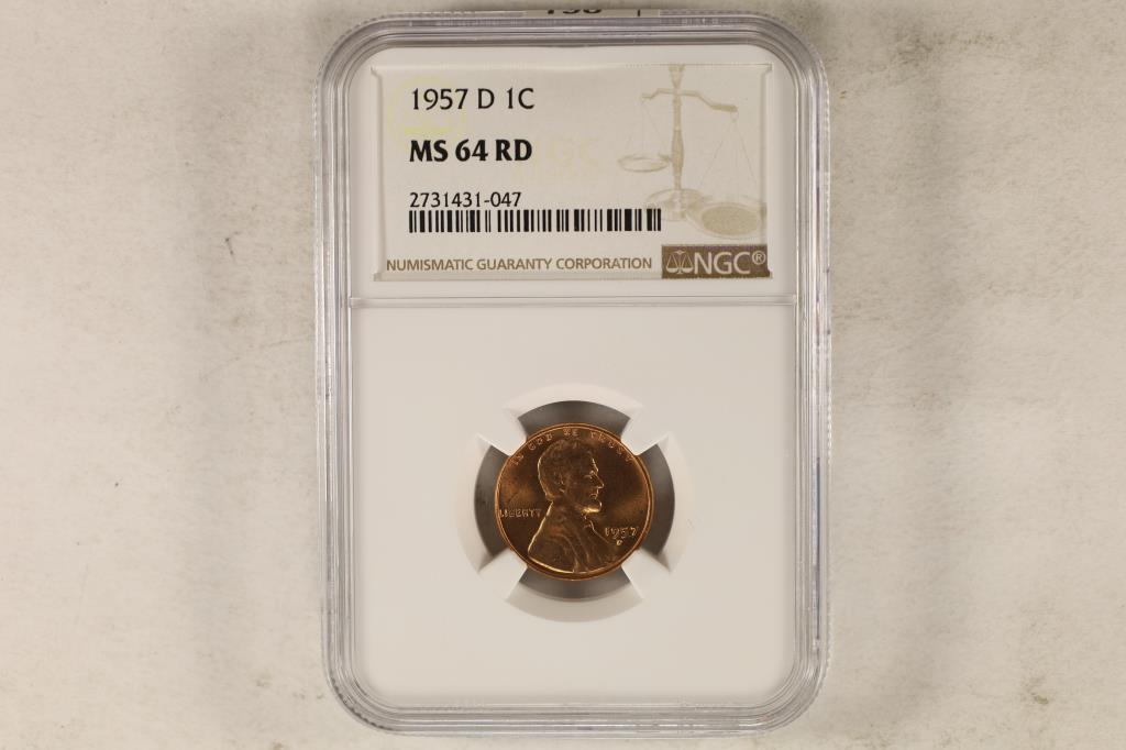 1957-D LINCOLN CENT NGC MS64RD (1 of 2)