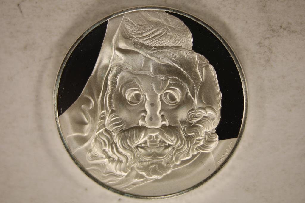 38.3 GRAM STERLING SILVER PF ROUND "MASK OF NIGHT" (1 of 2)