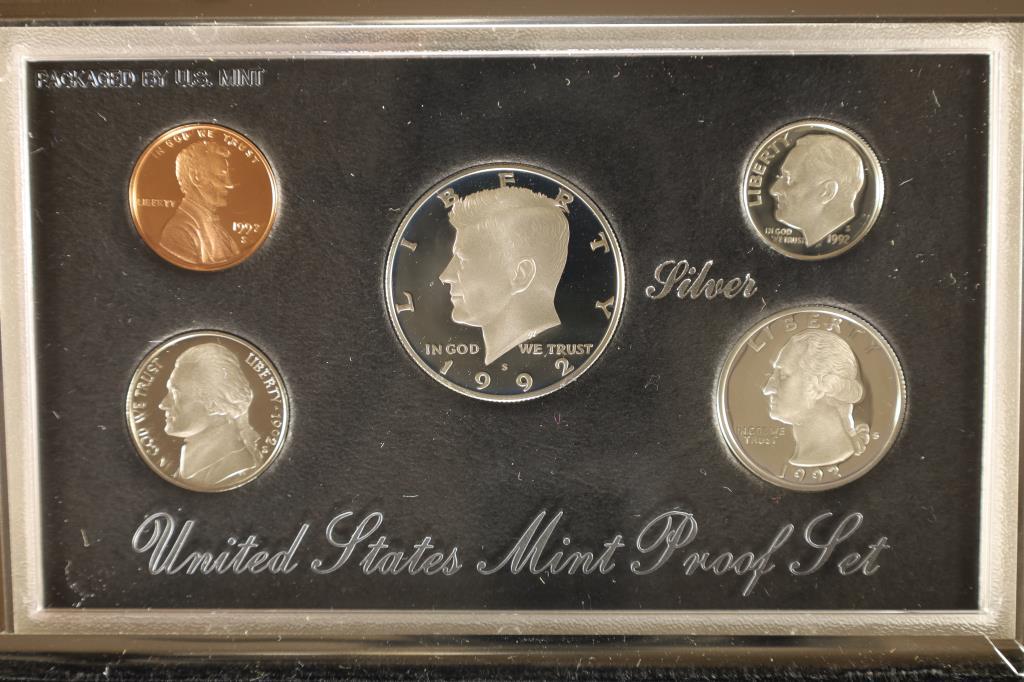 1992 US SILVER PREMIER PROOF SET (WITH BOX) (1 of 3)