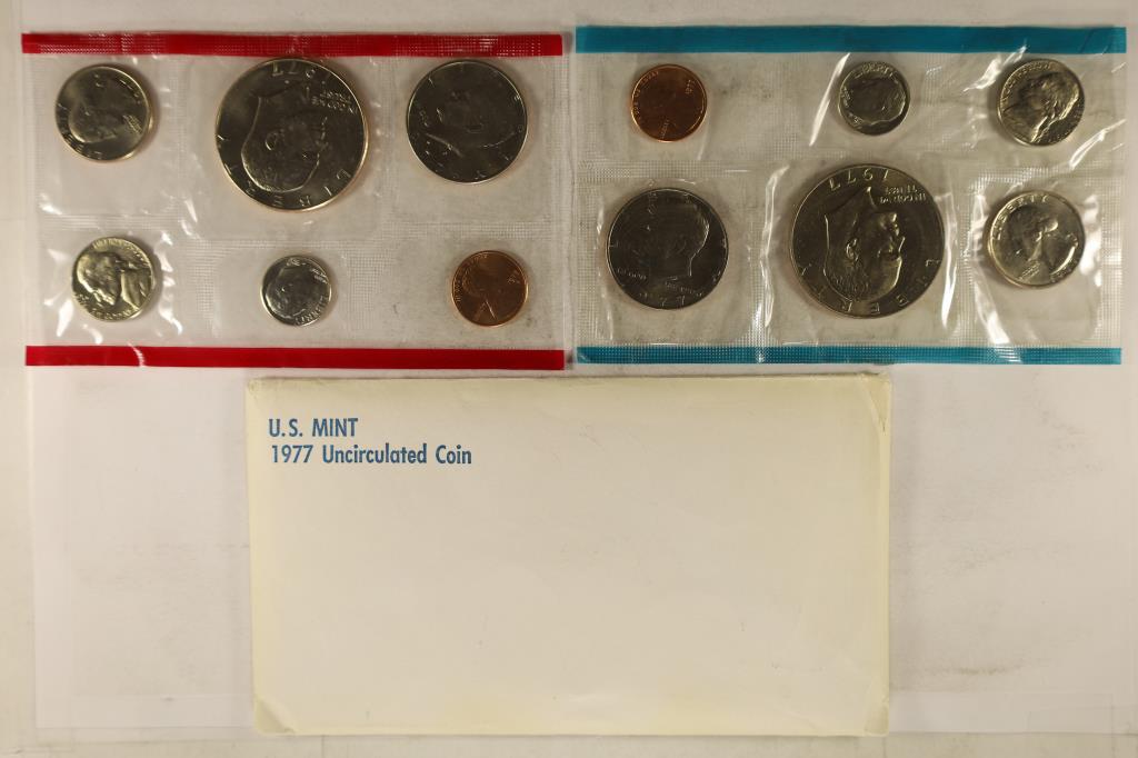 1977 US MINT SET (UNC) P/D (WITH ENVELOPE) (1 of 2)