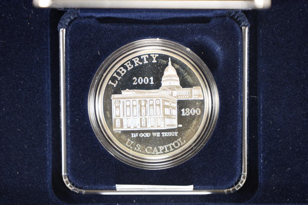 2001-P US CAPITOL VISITOR CENTER UNC SILVER DOLLAR (1 of 3)