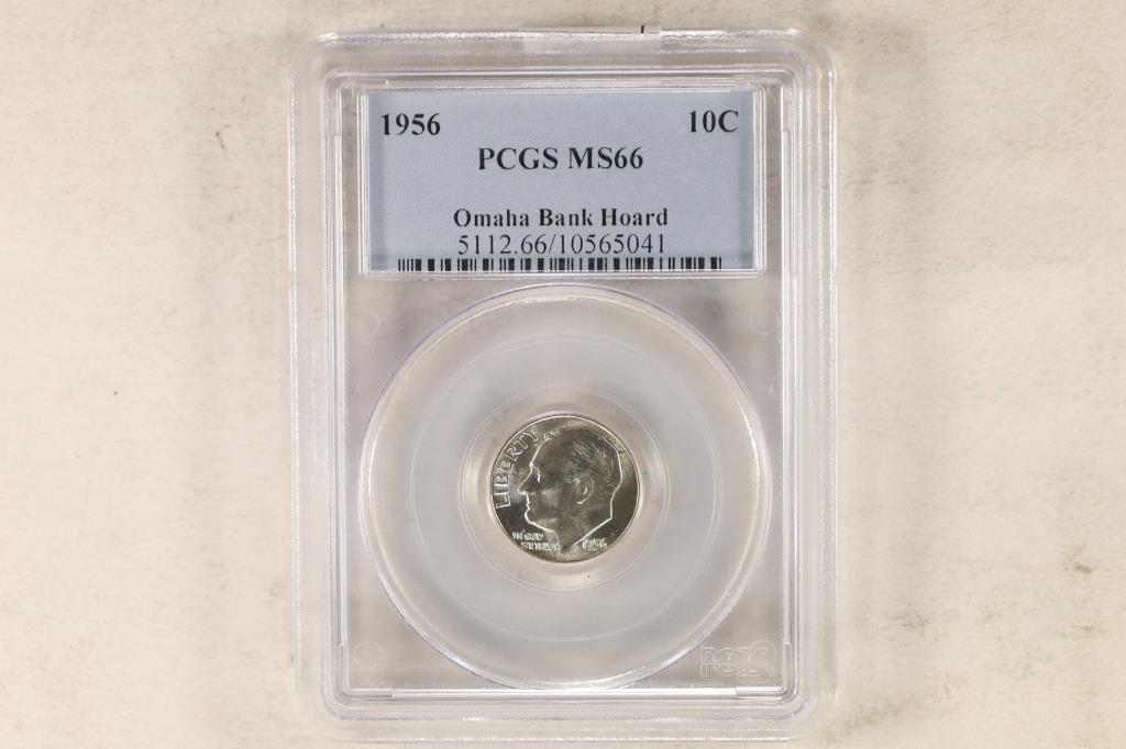 1956 ROOSEVELT DIME PCGS MS66 OMAHA BANK HOARD (1 of 2)