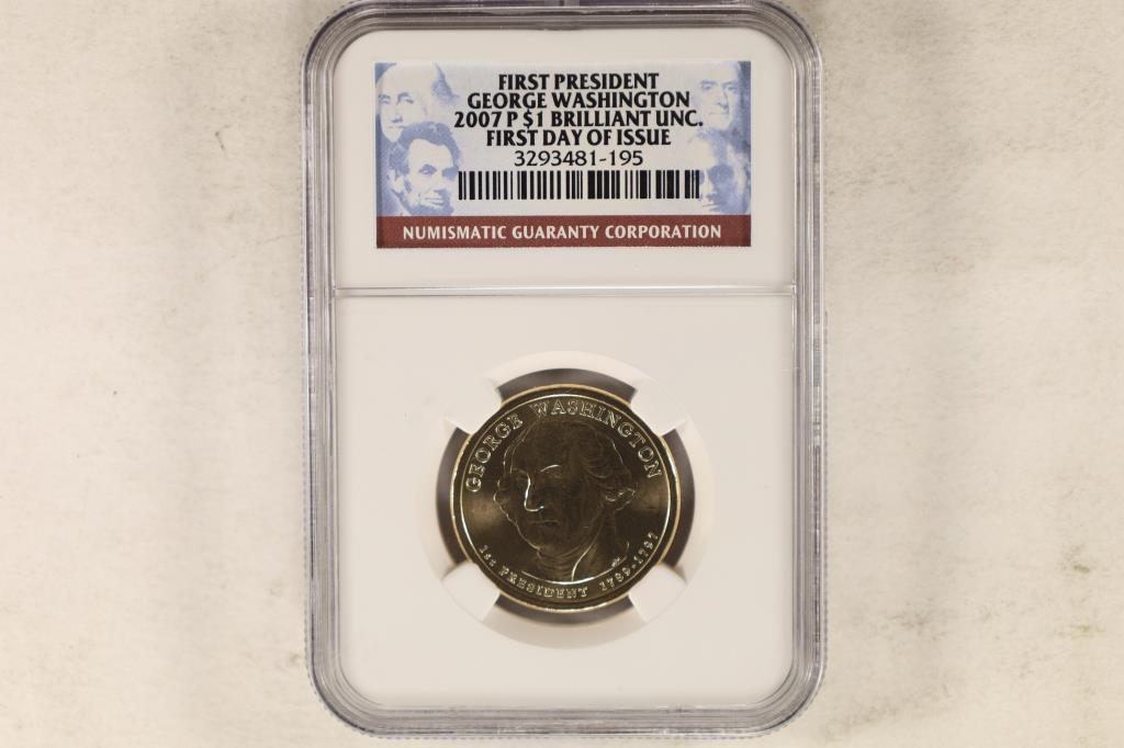 2007-P PRESIDENTIAL DOLLAR NGC BRILLIANT UNC (1 of 2)