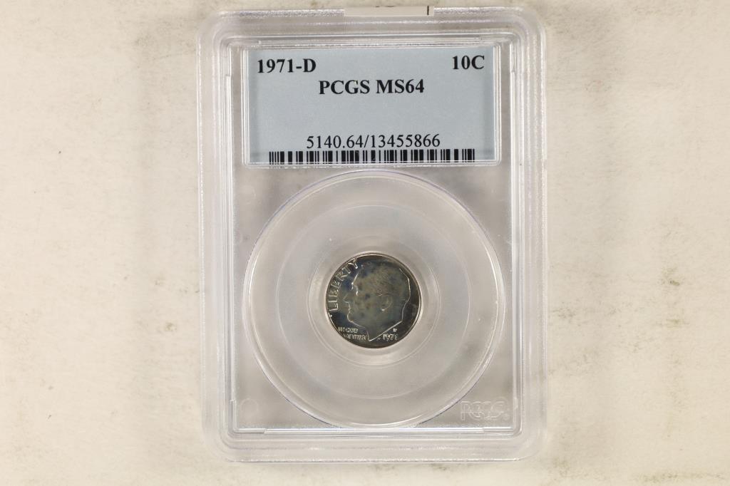 1971-D ROOSEVELT DIME PCGS MS64 (1 of 2)
