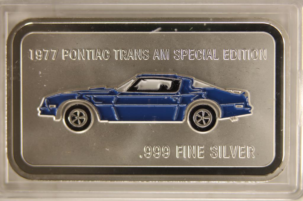 1 TROY OZ .999 FINE SILVER PROOF INGOT: COLORIZED (1 of 2)