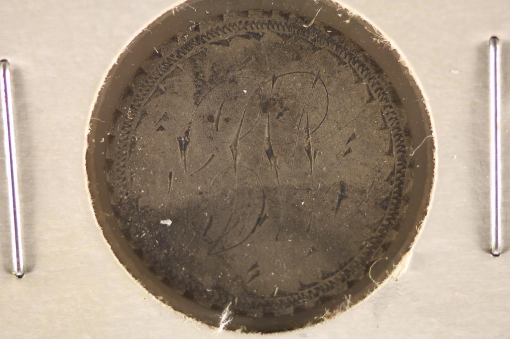 LOVE TOKEN ON 1876 SILVER SEATED LIBERTY DIME (1 of 2)