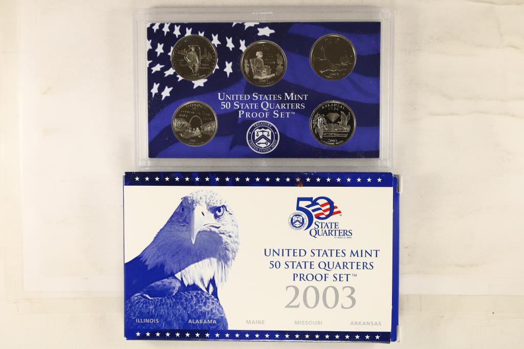 2003 US 50 STATE QUARTERS PROOF SET WITH BOX (1 of 2)