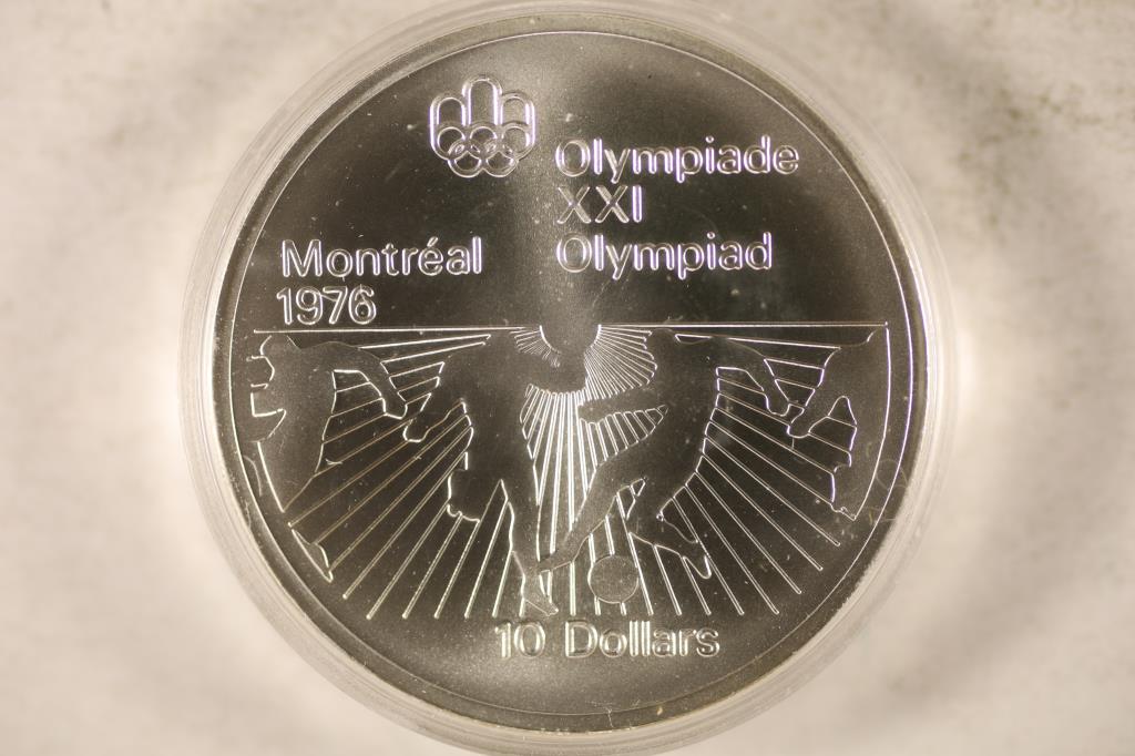 1976 MONTREAL CANADA OLYMPIC $10 SILVER UNC COIN (1 of 2)
