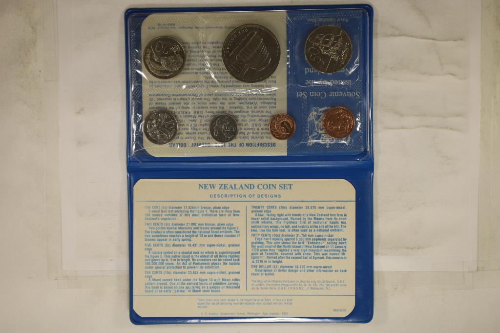 1978 NEW ZEALAND 7 COIN UNC SOUVENIR SET IN (1 of 3)