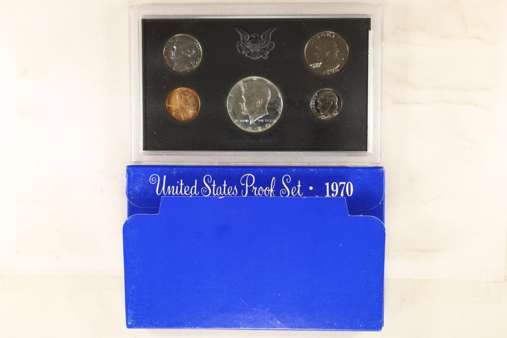 1970 US PROOF SET (WITH BOX) 40% SILVER HALF (1 of 2)
