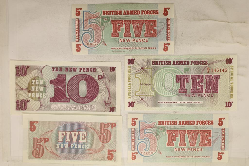 5-1972 BRITISH ARMED FORCES CRISP UNC SPECIAL (1 of 2)