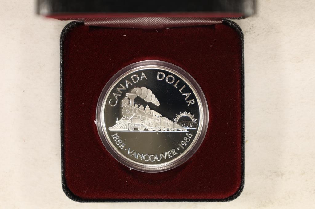 1986 CANADA SILVER "VANCOUVER" $1 (PL) COIN IN (1 of 4)